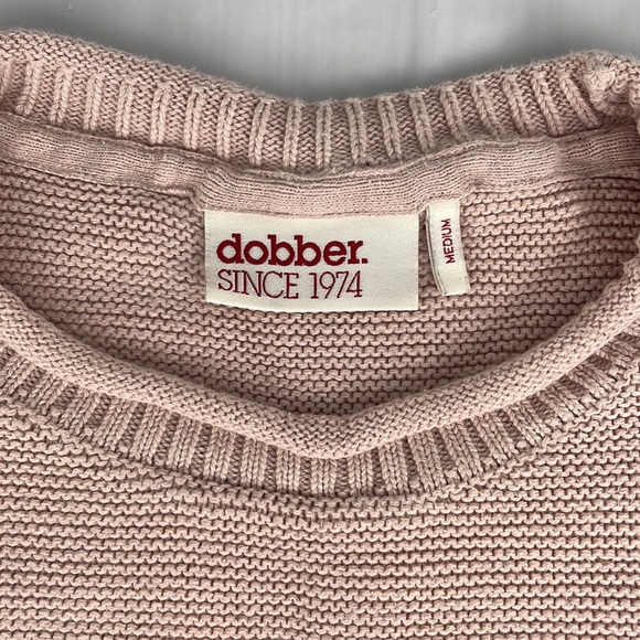 Dobber since 1974 light soft pink blush knot sweater women’s size Medium cozy - Picture 3 of 12